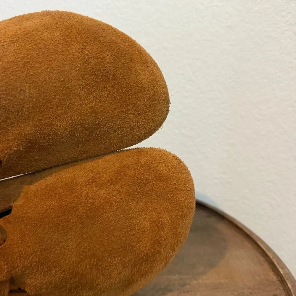 Birkenstock Mink Brown Leather Suede Boston Soft Footbed Clogs Men's Size 12